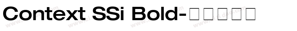 Context SSi Bold字体转换